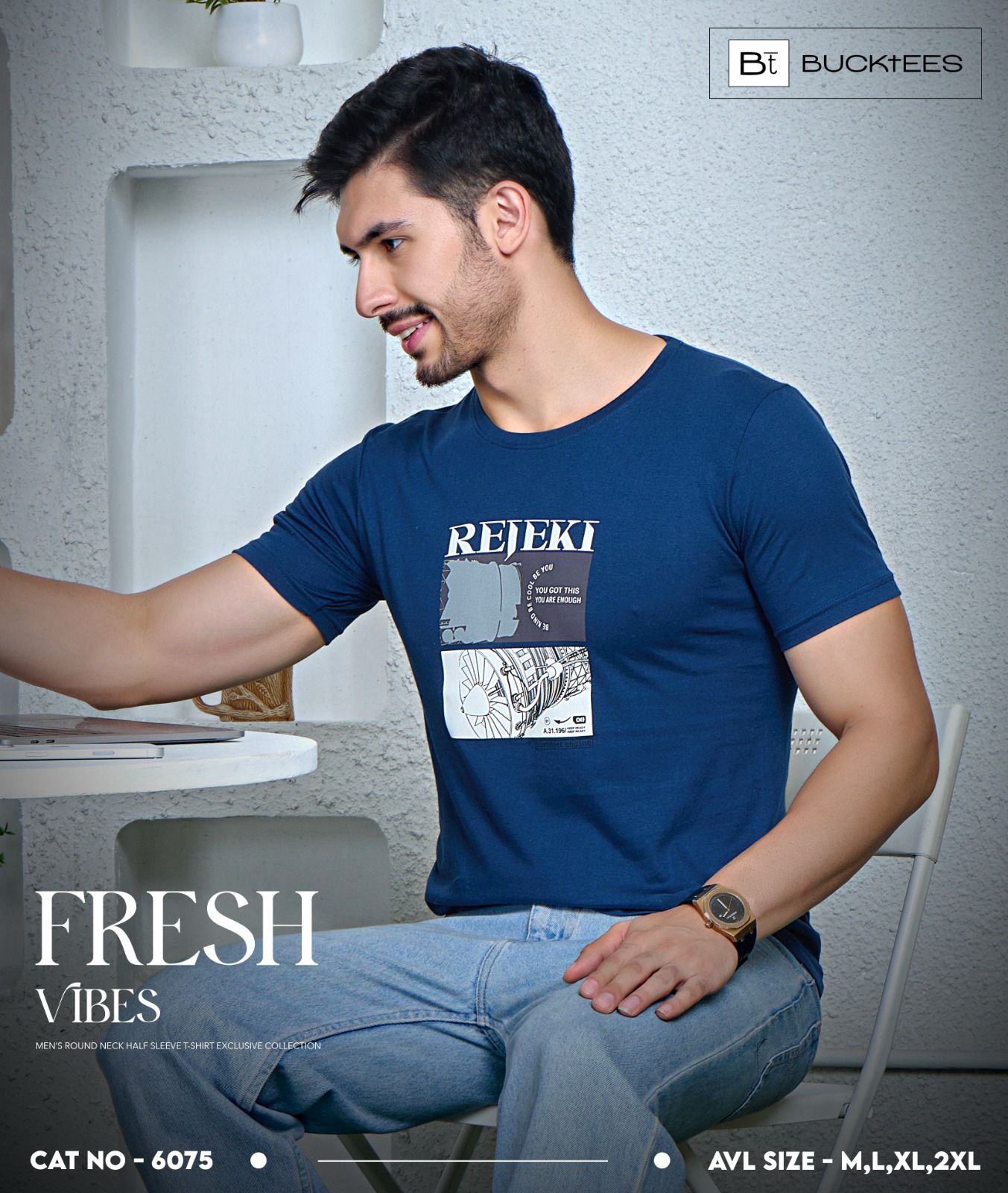 Cat 6075 Bt Cotton Mens Tshirts Exporter Ahmedabad