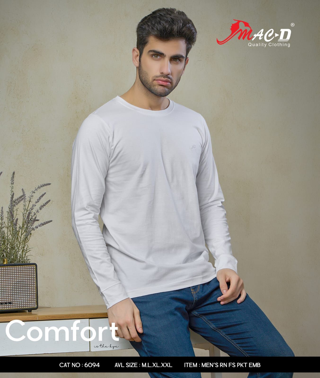 Cat 6094 Mac D Cotton Mens Tshirts Exporter