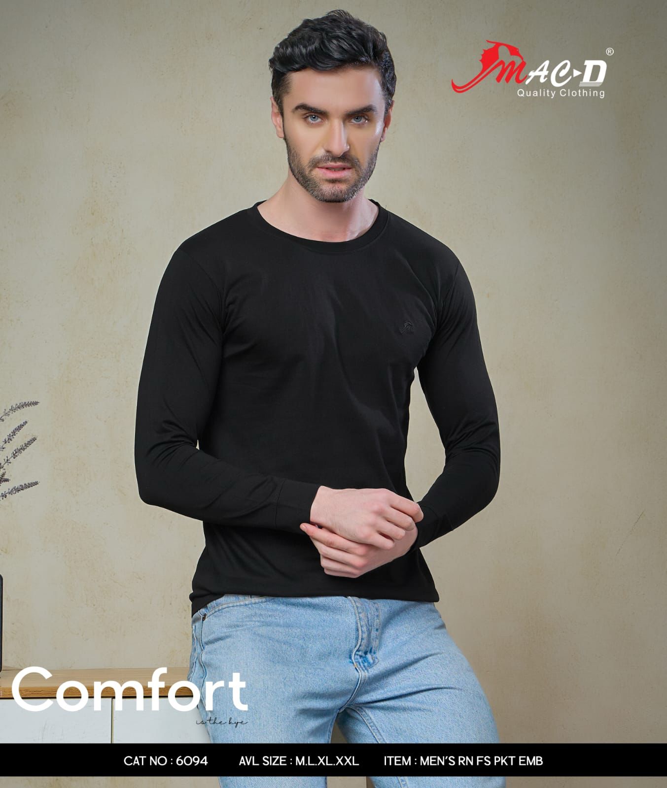 Cat 6094 Mac D Cotton Mens Tshirts Exporter