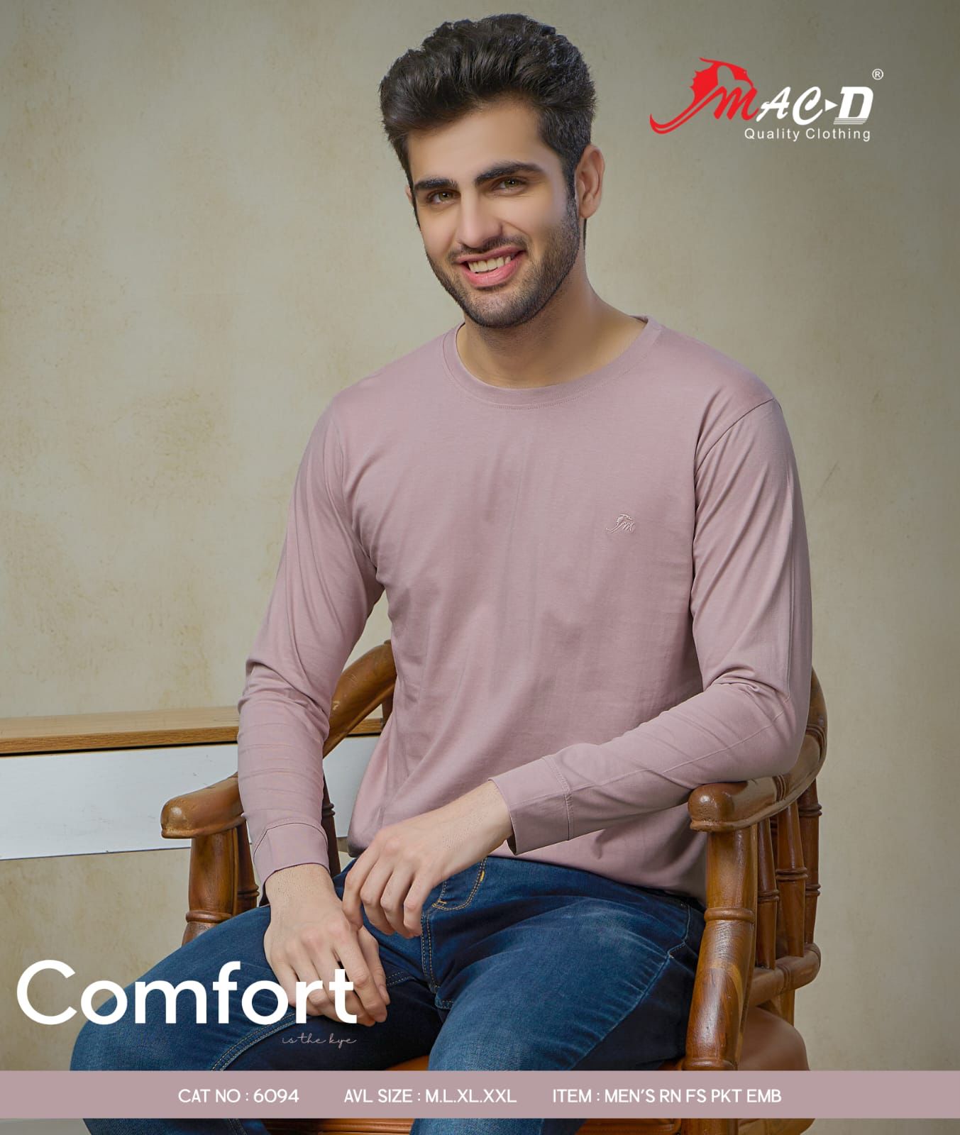 Cat 6094 Mac D Cotton Mens Tshirts Exporter