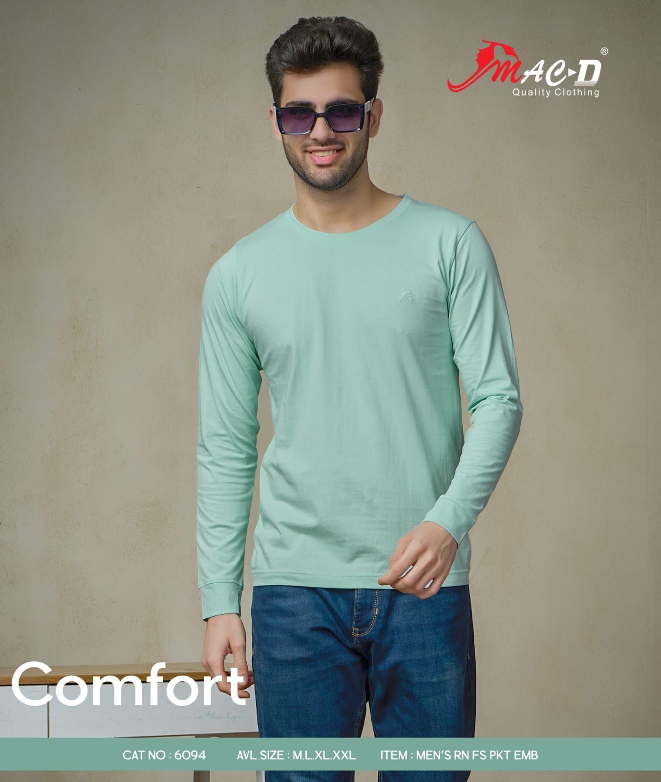 Cat 6094 Mac D Cotton Mens Tshirts Exporter