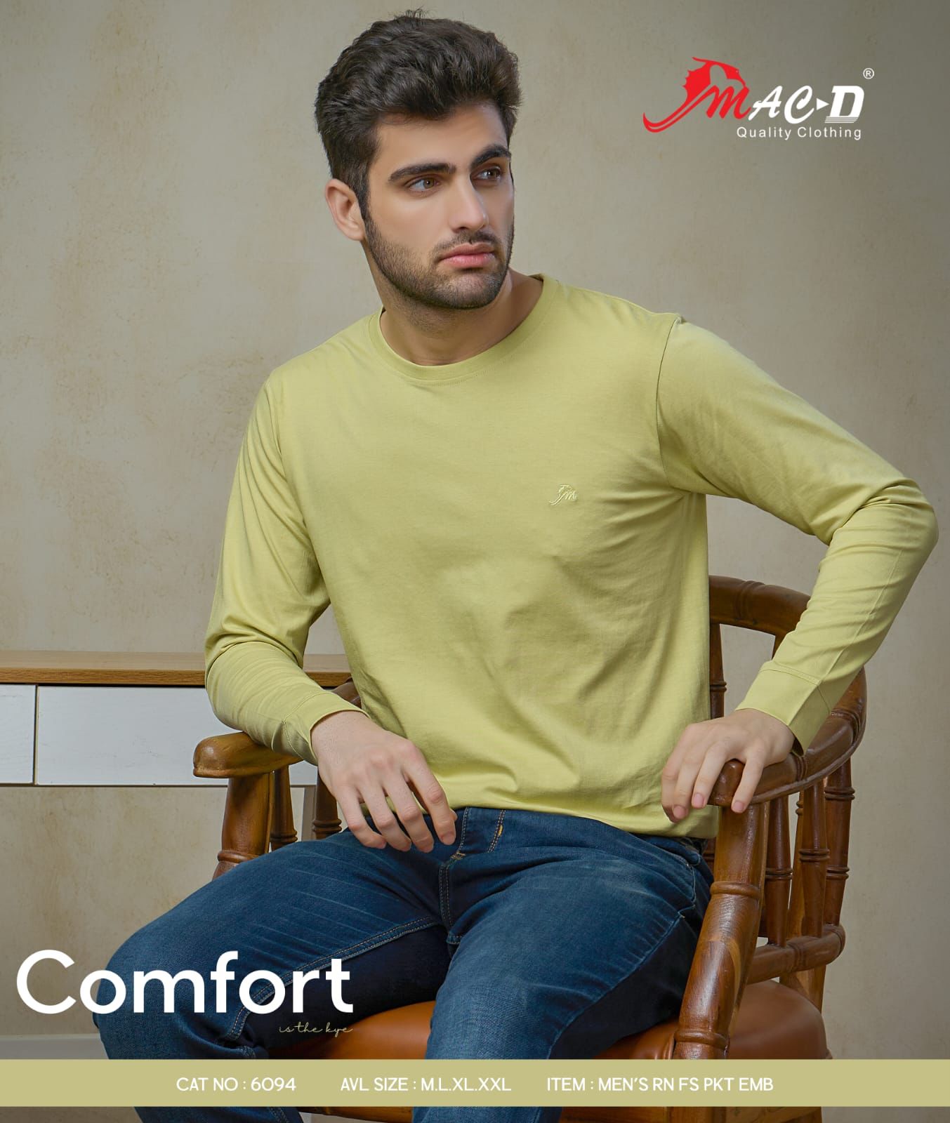 Cat 6094 Mac D Cotton Mens Tshirts Exporter