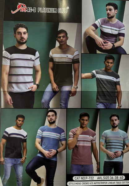 Cat 722 Mac D Auto Stripes Mens Tshirts Supplier India