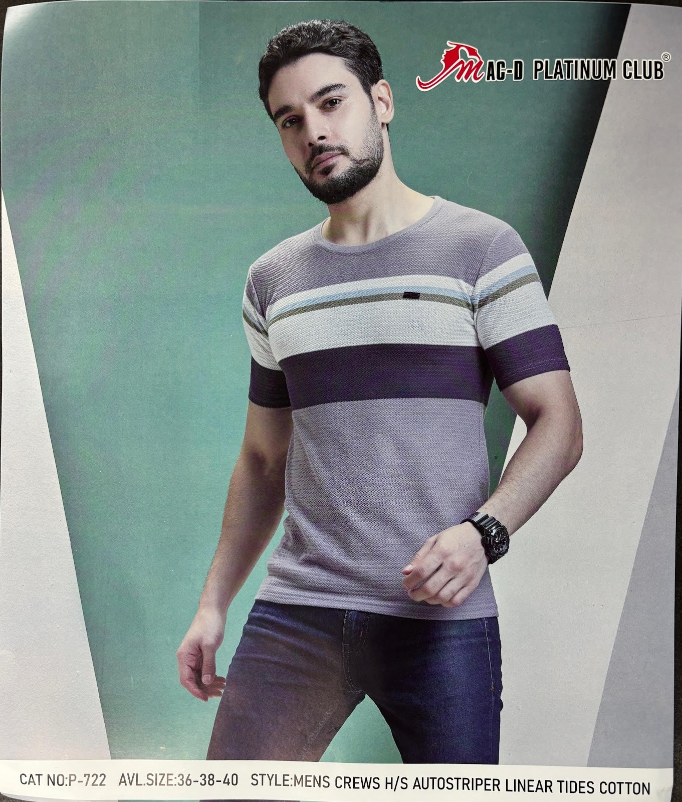 Cat 722 Mac D Auto Stripes Mens Tshirts Supplier India
