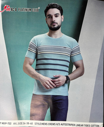 Cat 722 Mac D Auto Stripes Mens Tshirts Supplier India