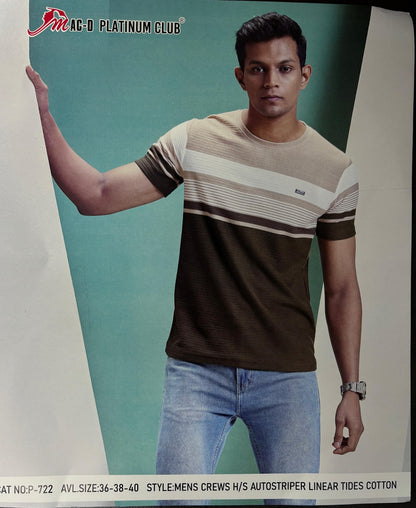 Cat 722 Mac D Auto Stripes Mens Tshirts Supplier India