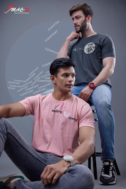 Cat 7246 Mac D Cotton Mens Tshirts Wholesaler Gujarat