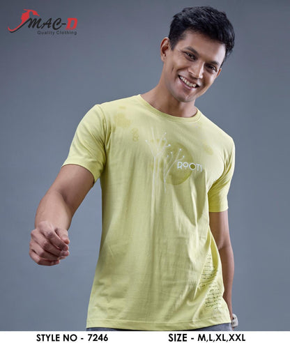 Cat 7246 Mac D Cotton Mens Tshirts Wholesaler Gujarat