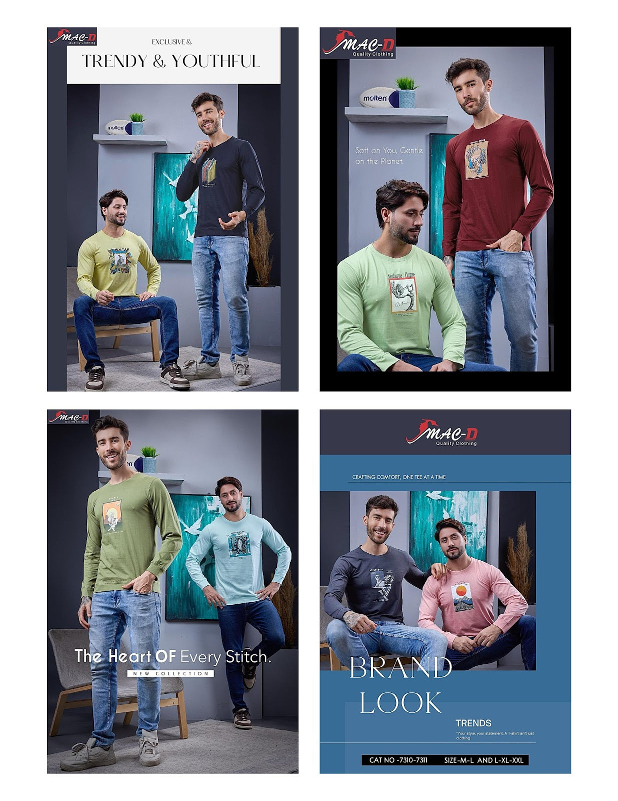 Cat 7310 Mac D Cotton Mens Tshirts Wholesaler Gujarat