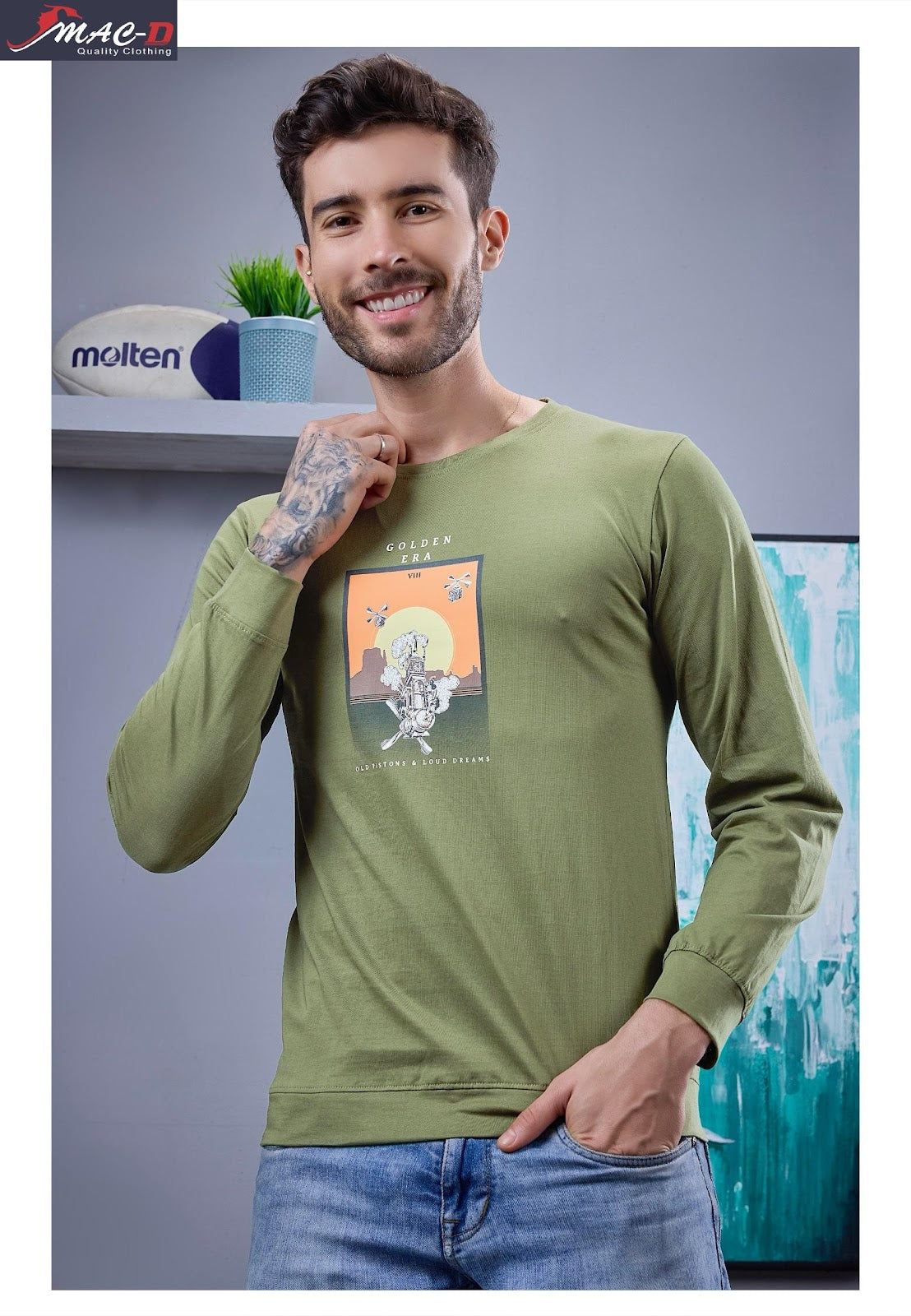 Cat 7310 Mac D Cotton Mens Tshirts Wholesaler Gujarat