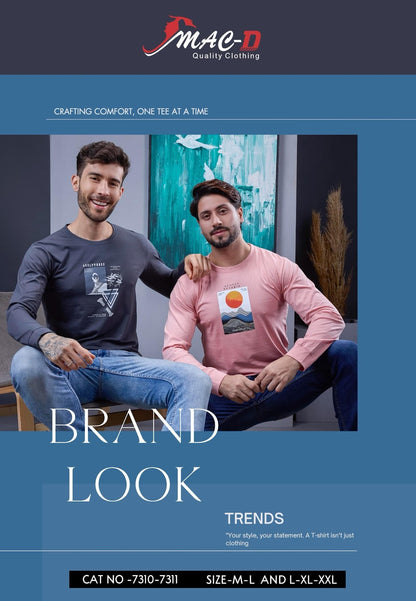 Cat 7310 Mac D Cotton Mens Tshirts Wholesaler Gujarat