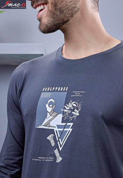 Cat 7310 Mac D Cotton Mens Tshirts Wholesaler Gujarat