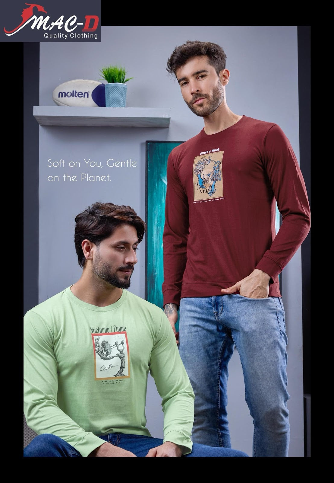 Cat 7310 Mac D Cotton Mens Tshirts Wholesaler Gujarat