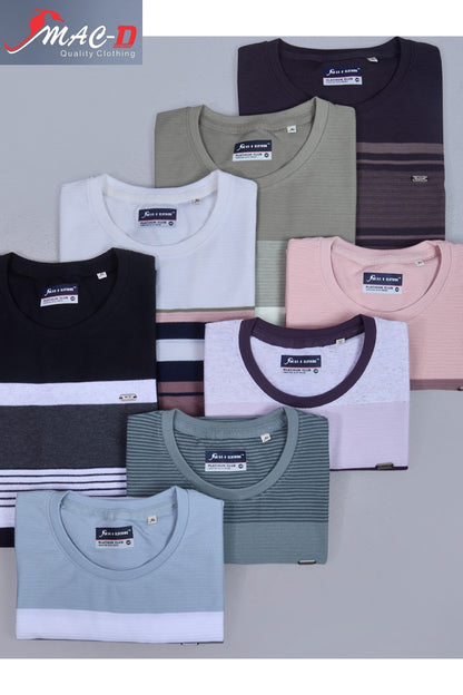 Cat 996 Mac D Auto Striped Mens Tshirts Wholesaler Ahmedabad