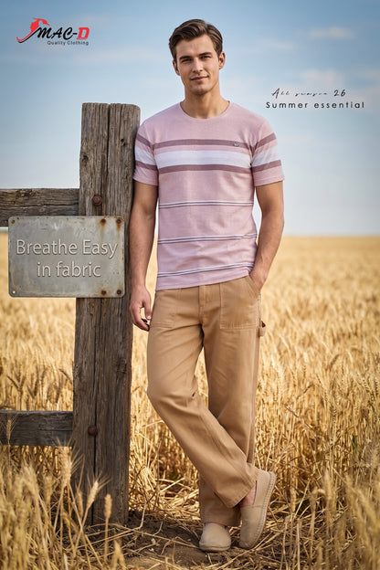 Cat 996 Mac D Auto Striped Mens Tshirts Wholesaler Ahmedabad
