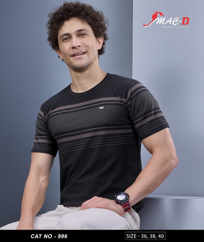 Cat 996 Mac D Auto Striped Mens Tshirts Wholesaler Ahmedabad