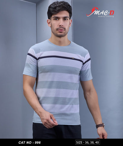 Cat 996 Mac D Auto Striped Mens Tshirts Wholesaler Ahmedabad