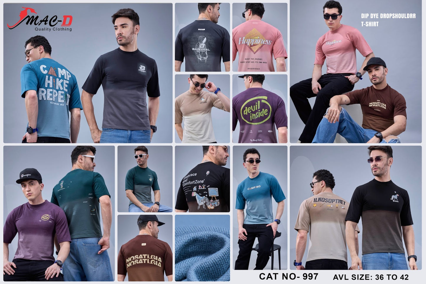 Cat 997 Mac D Cotton Looper Mens Tshirts Manufacturer India