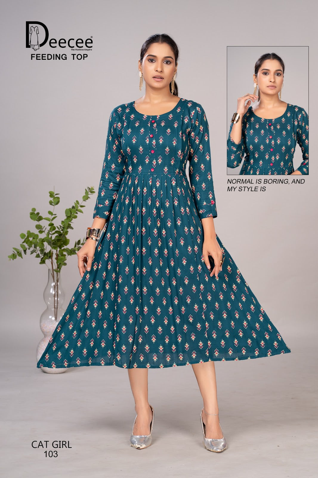 Cat Girl Deecee Rayon Feeding Kurtis Supplier