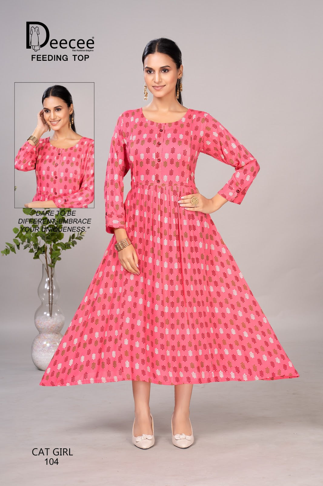Cat Girl Deecee Rayon Feeding Kurtis Supplier