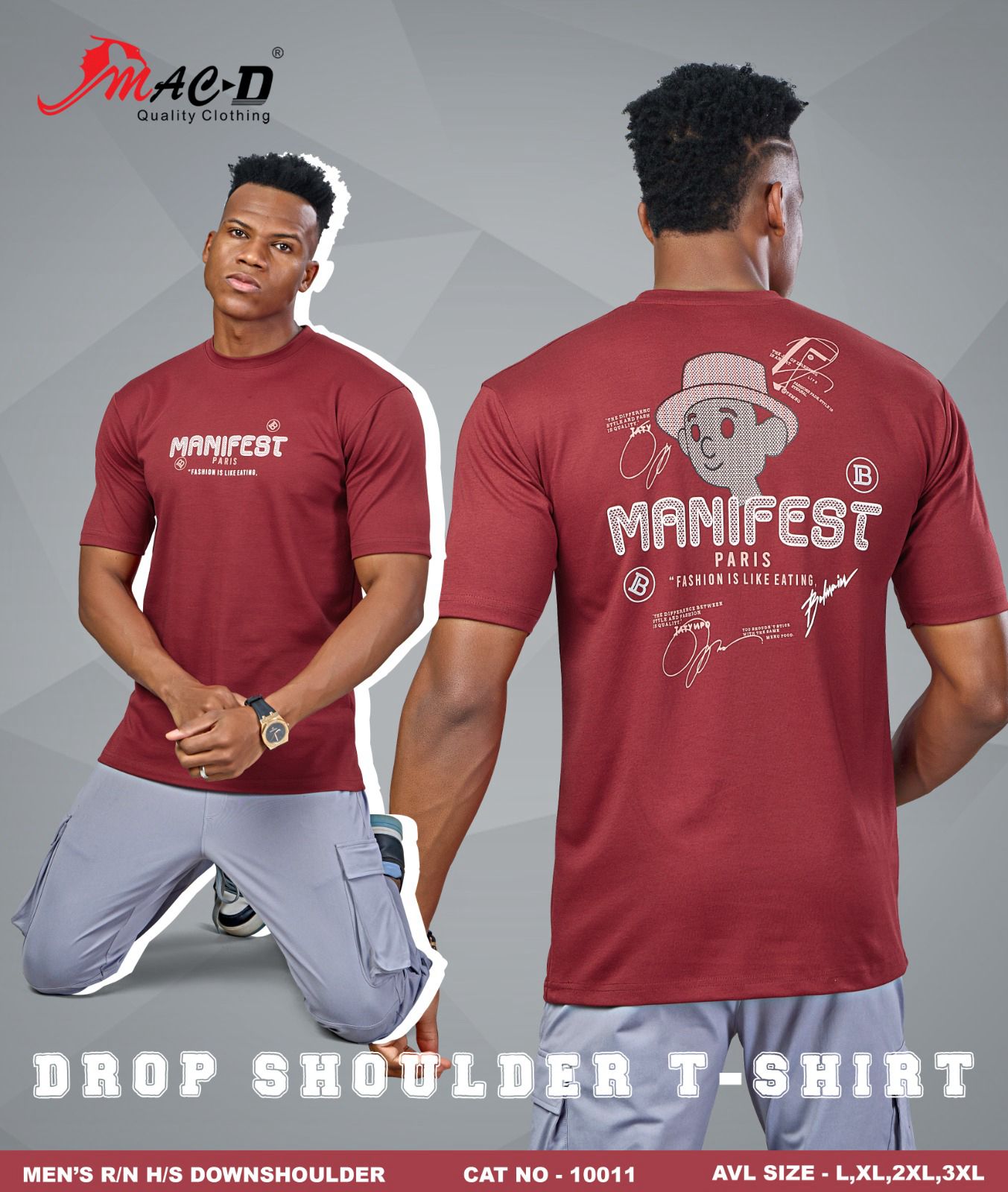 Cat No 10011 Mac D Cotton Mens Tshirts Wholesaler Gujarat