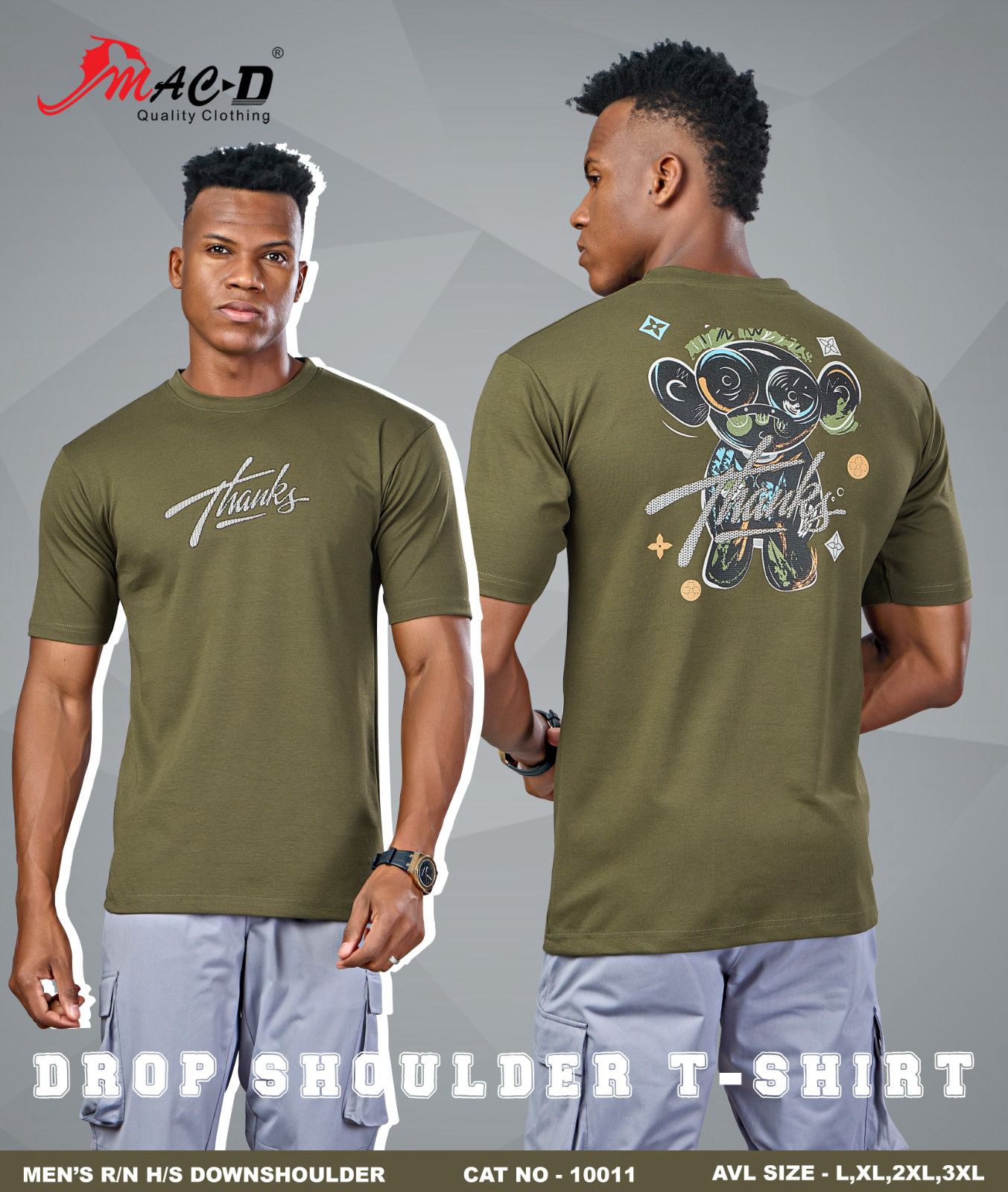 Cat No 10011 Mac D Cotton Mens Tshirts Wholesaler Gujarat
