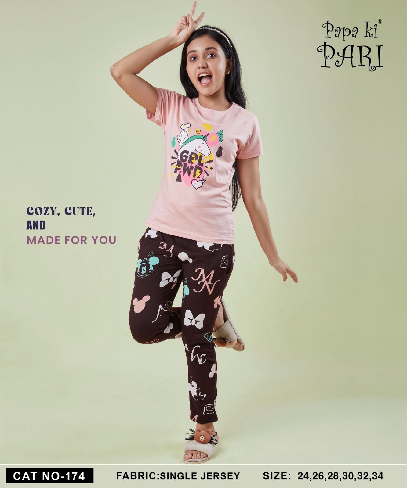 Cat No 174 Papa Ki Pari Girls Pant Set Supplier India