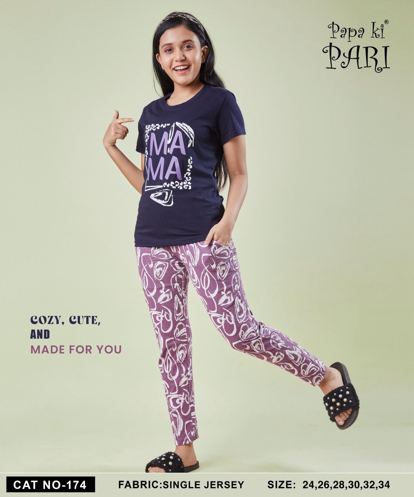 Cat No 174 Papa Ki Pari Girls Pant Set Supplier India