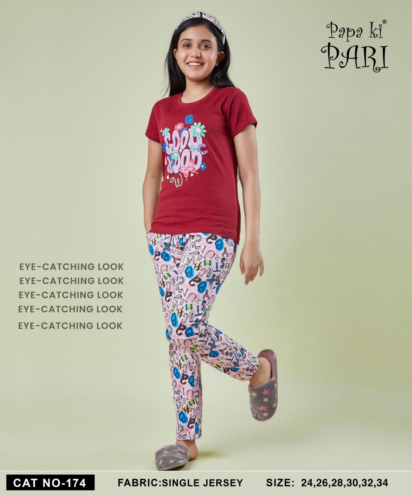 Cat No 174 Papa Ki Pari Girls Pant Set Supplier India