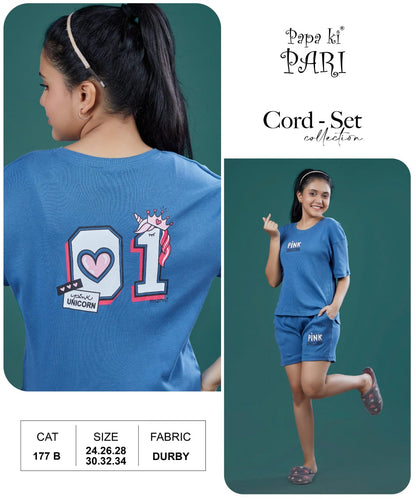 Cat No 177 Ab Papa Ki Pari Doriya Durby Girls Shorts Set Supplier