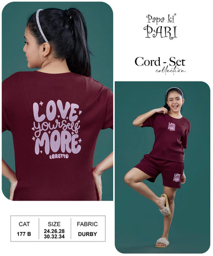 Cat No 177 Ab Papa Ki Pari Doriya Durby Girls Shorts Set Supplier