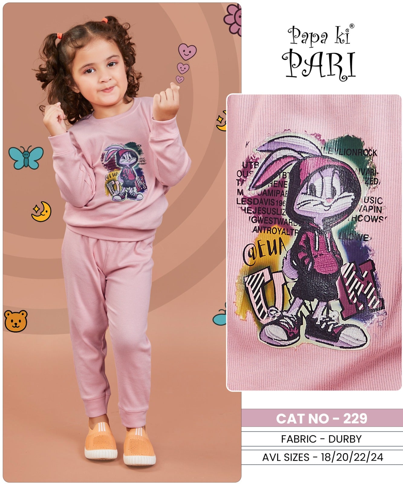 Cat No 229 Papa Ki Pari Girls Co Ord Set Wholesale Price