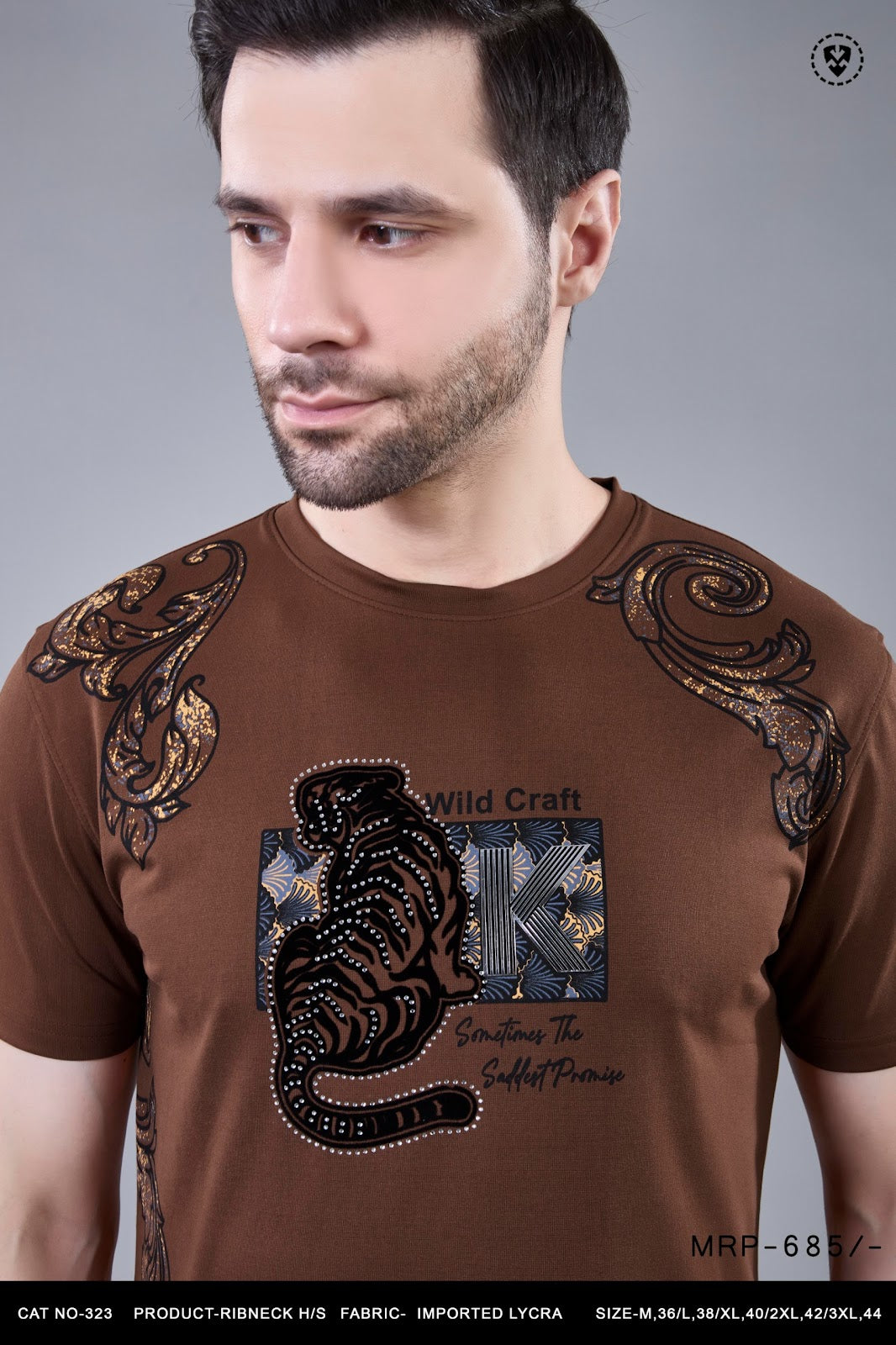 Cat No 323 Print Purple Haze Imported Mens Tshirts Supplier Ahmedabad