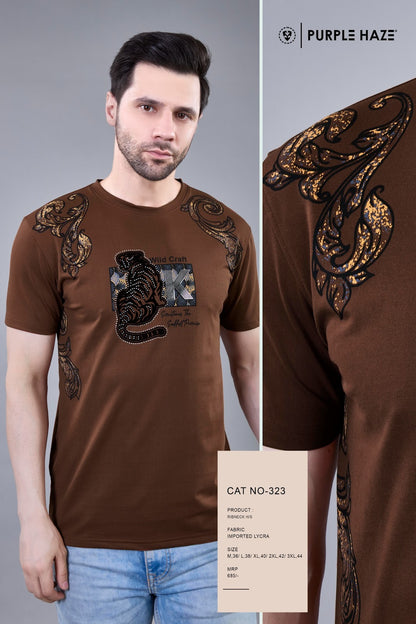Cat No 323 Print Purple Haze Imported Mens Tshirts Supplier Ahmedabad