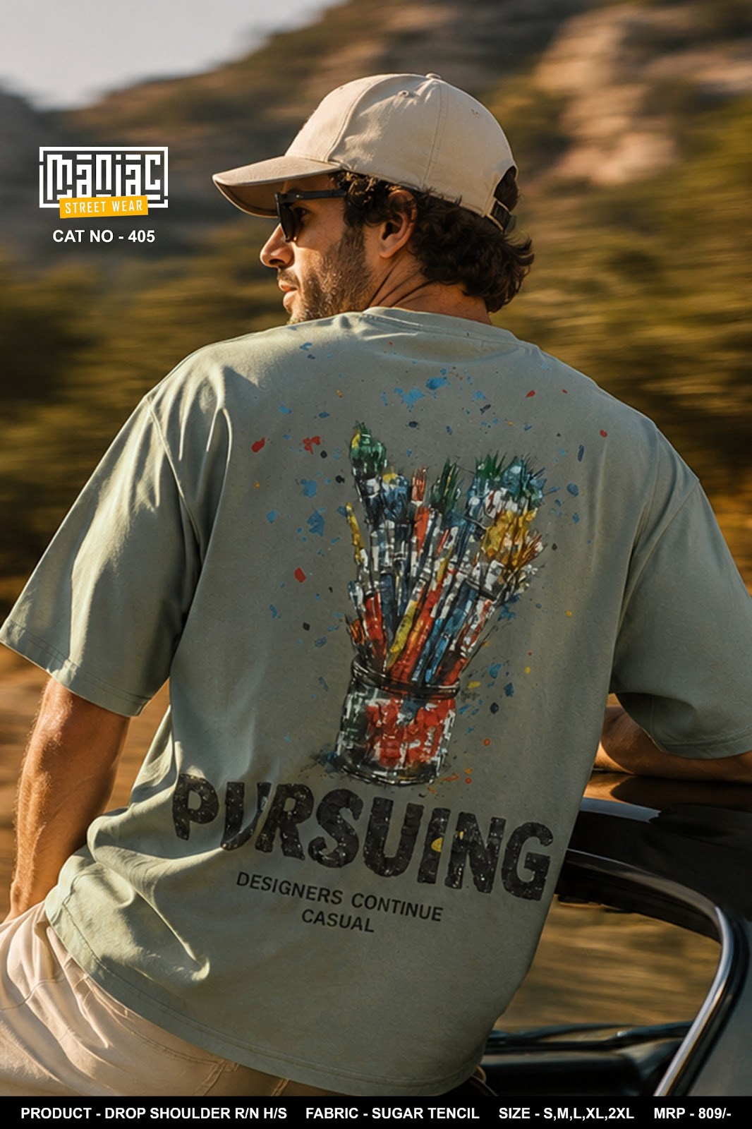 Cat No 405 Maniac Tencil Mens Tshirts Supplier India
