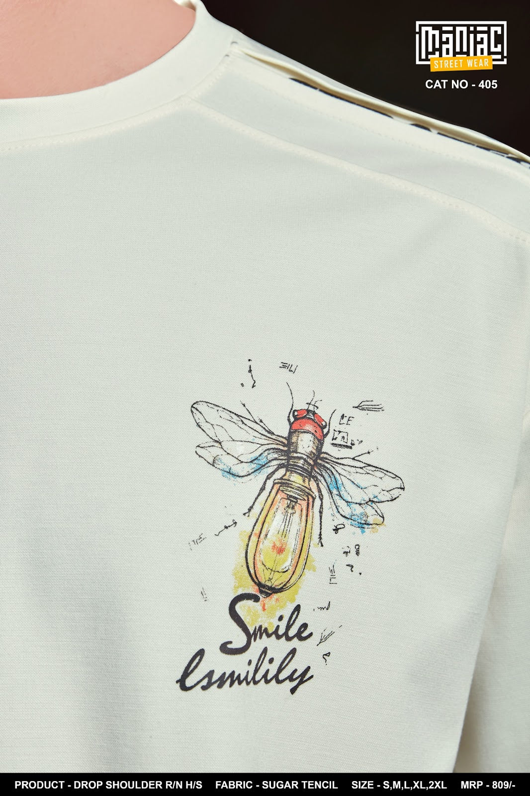 Cat No 405 Maniac Tencil Mens Tshirts Supplier India