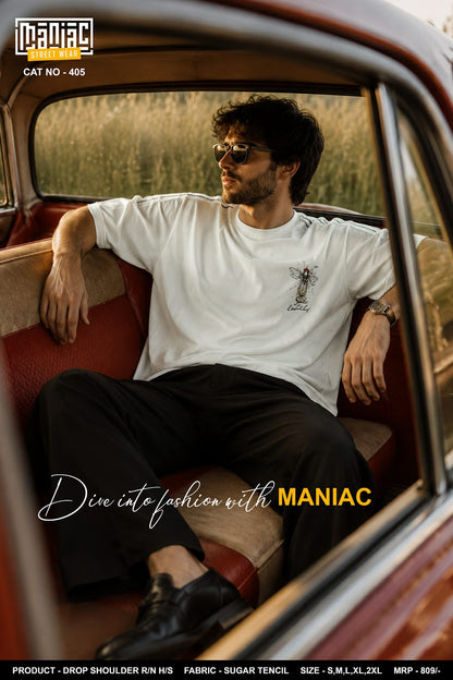 Cat No 405 Maniac Tencil Mens Tshirts Supplier India