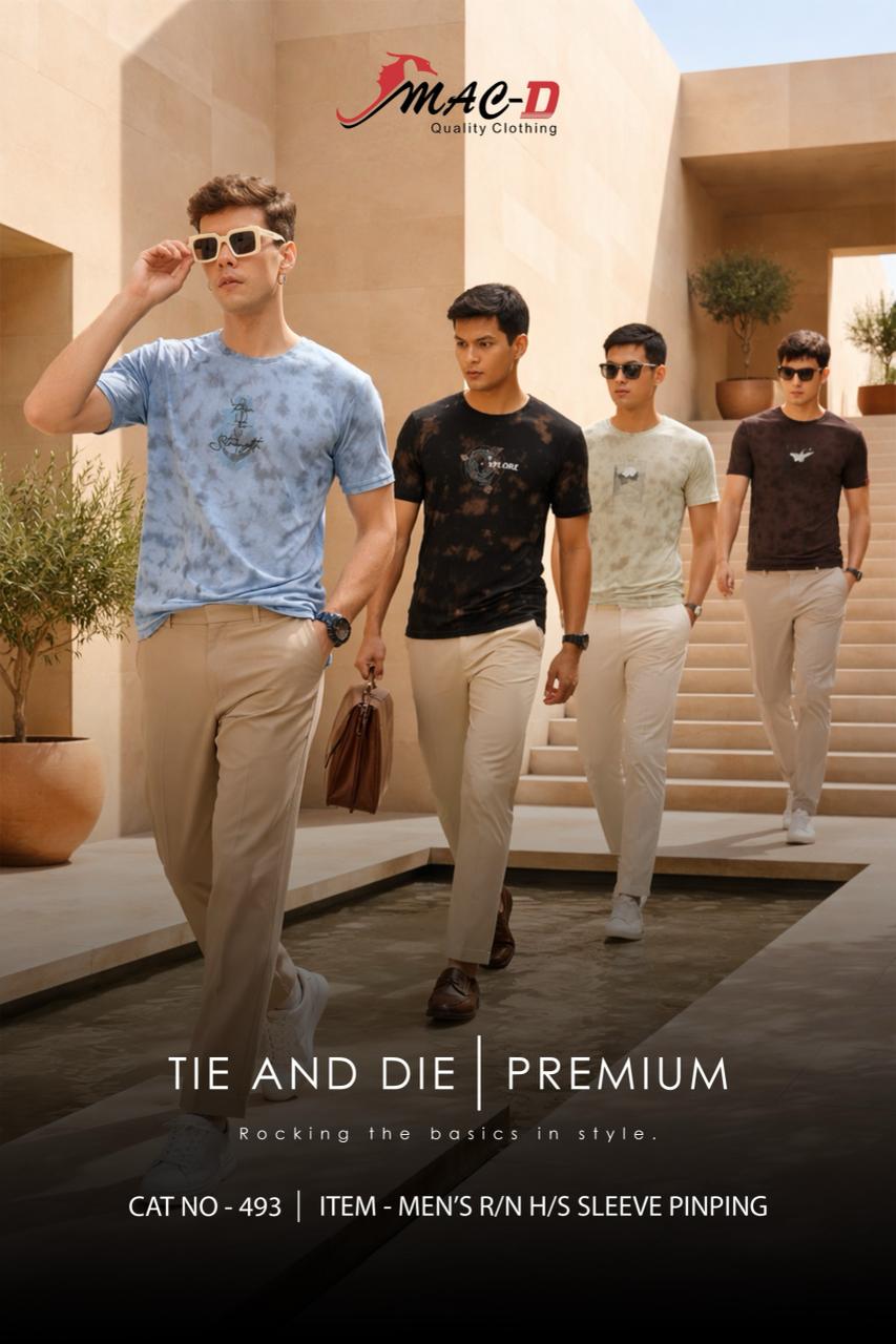 Cat No 493 Mac D Cotton Mens Tshirts Exporter Ahmedabad