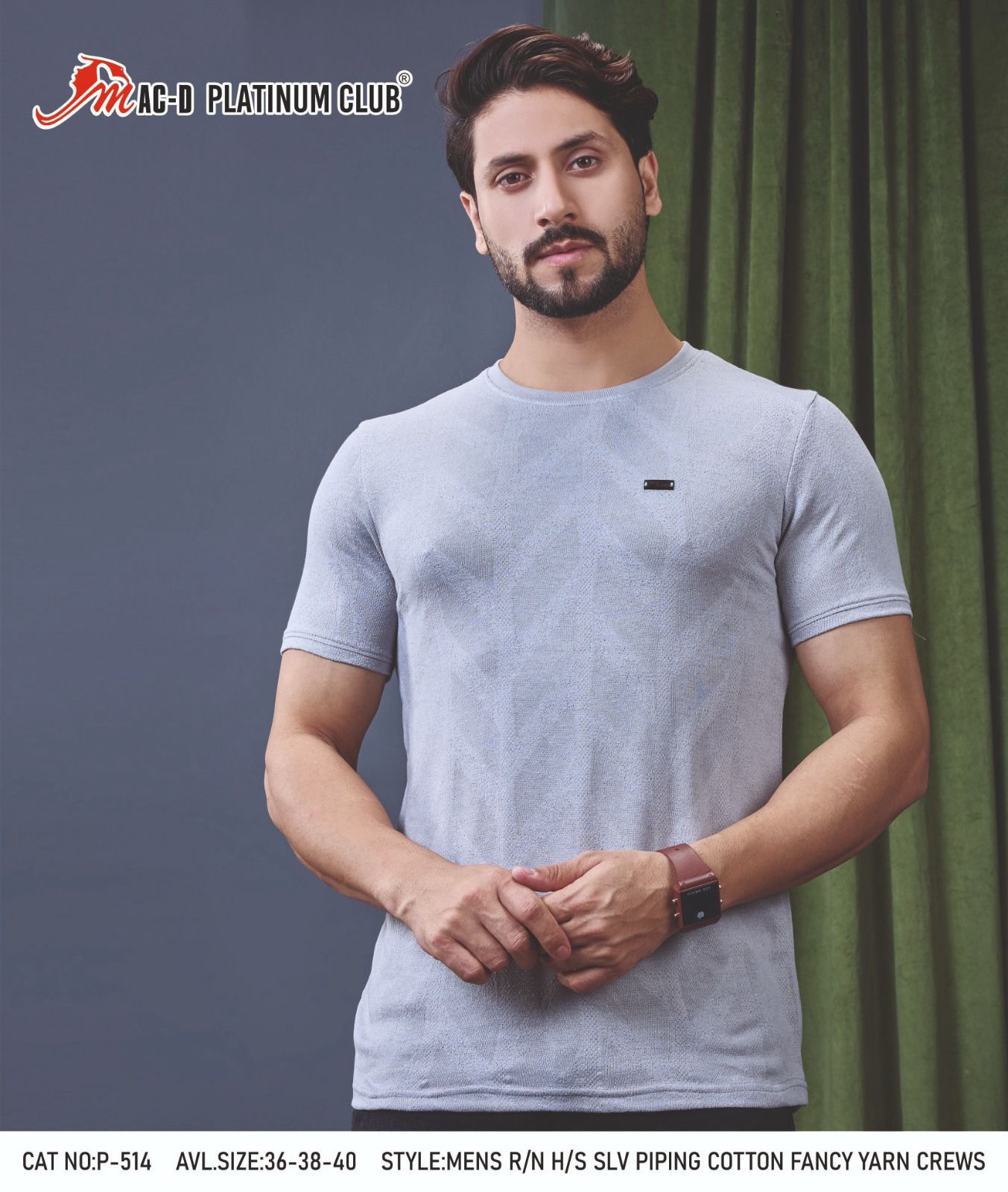 Cat No 514 Mac D Cotton Mens Tshirts Supplier Gujarat