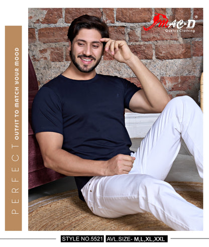 Cat No 5501 Mac D Cotton Mens Tshirts Exporter India