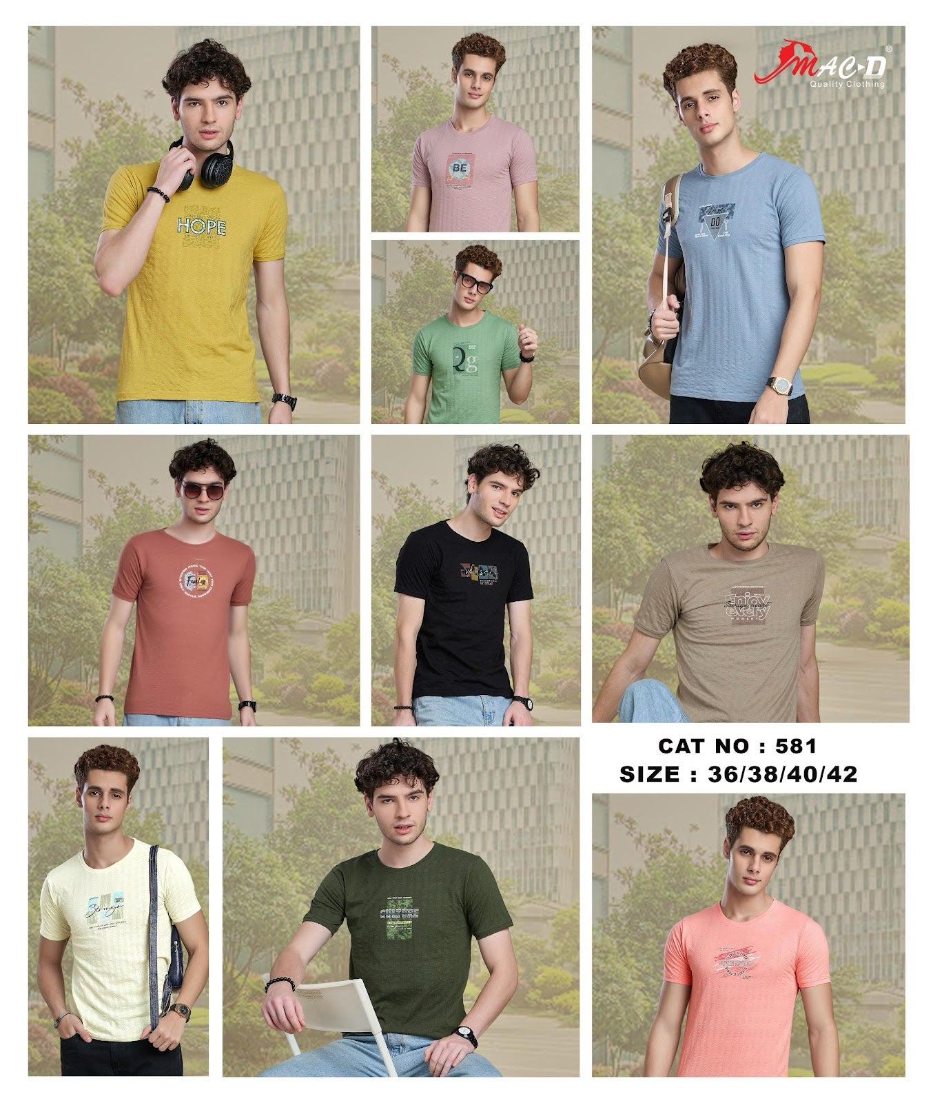 Cat No 581 Mac D Cotton Mens Tshirts Wholesale