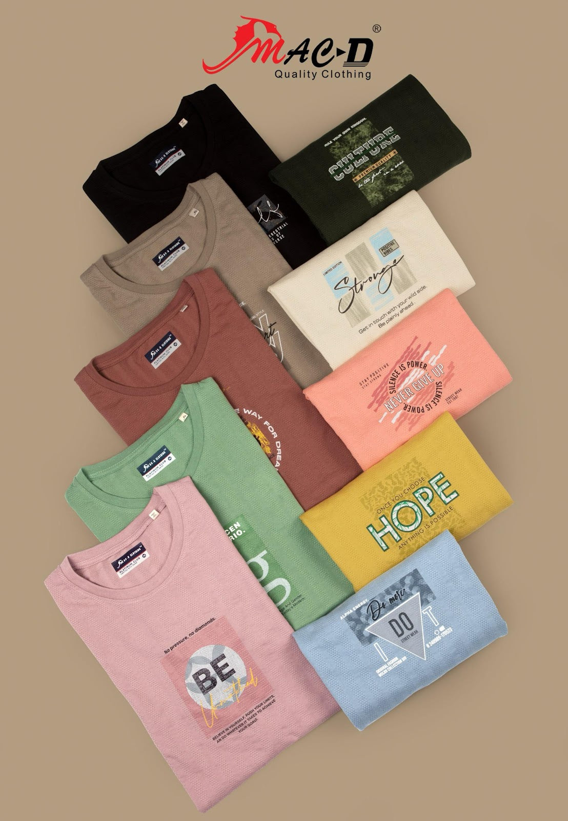 Cat No 581 Mac D Cotton Mens Tshirts Wholesale