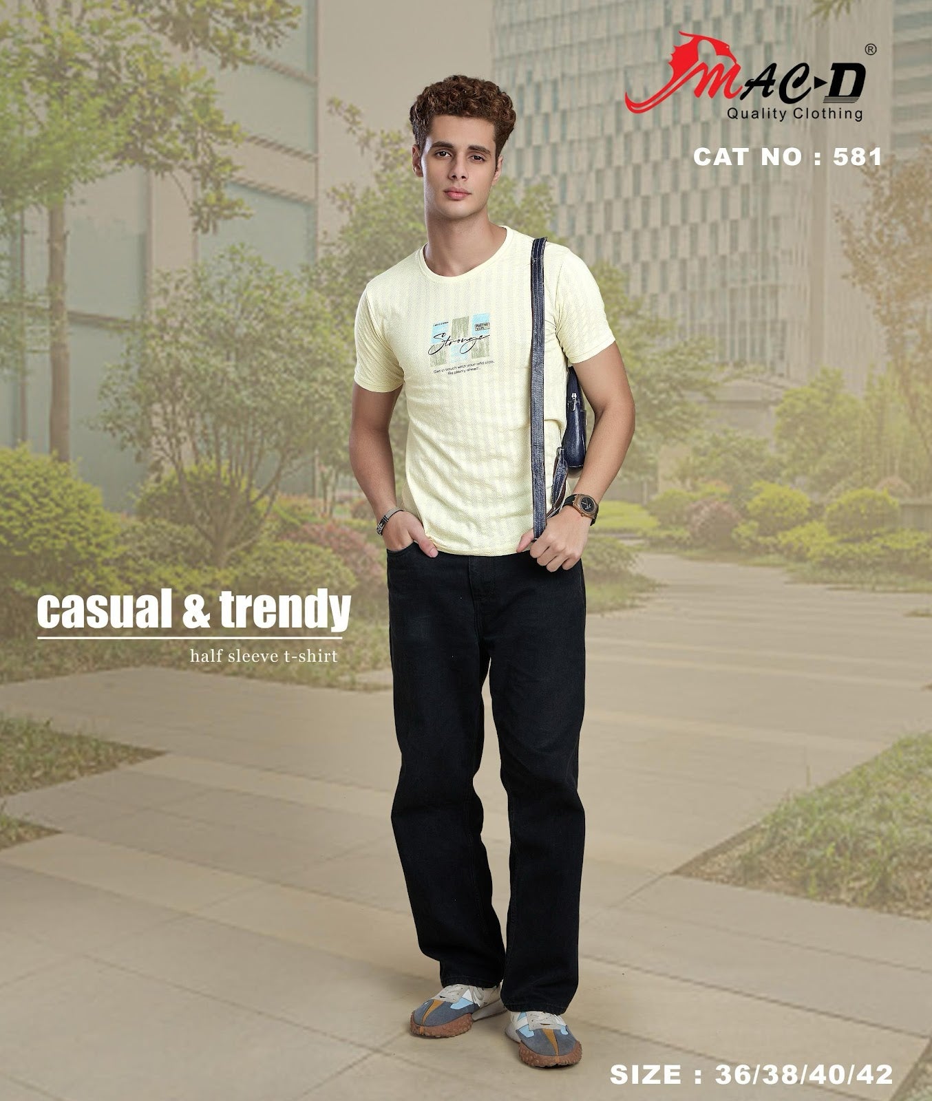 Cat No 581 Mac D Cotton Mens Tshirts Wholesale