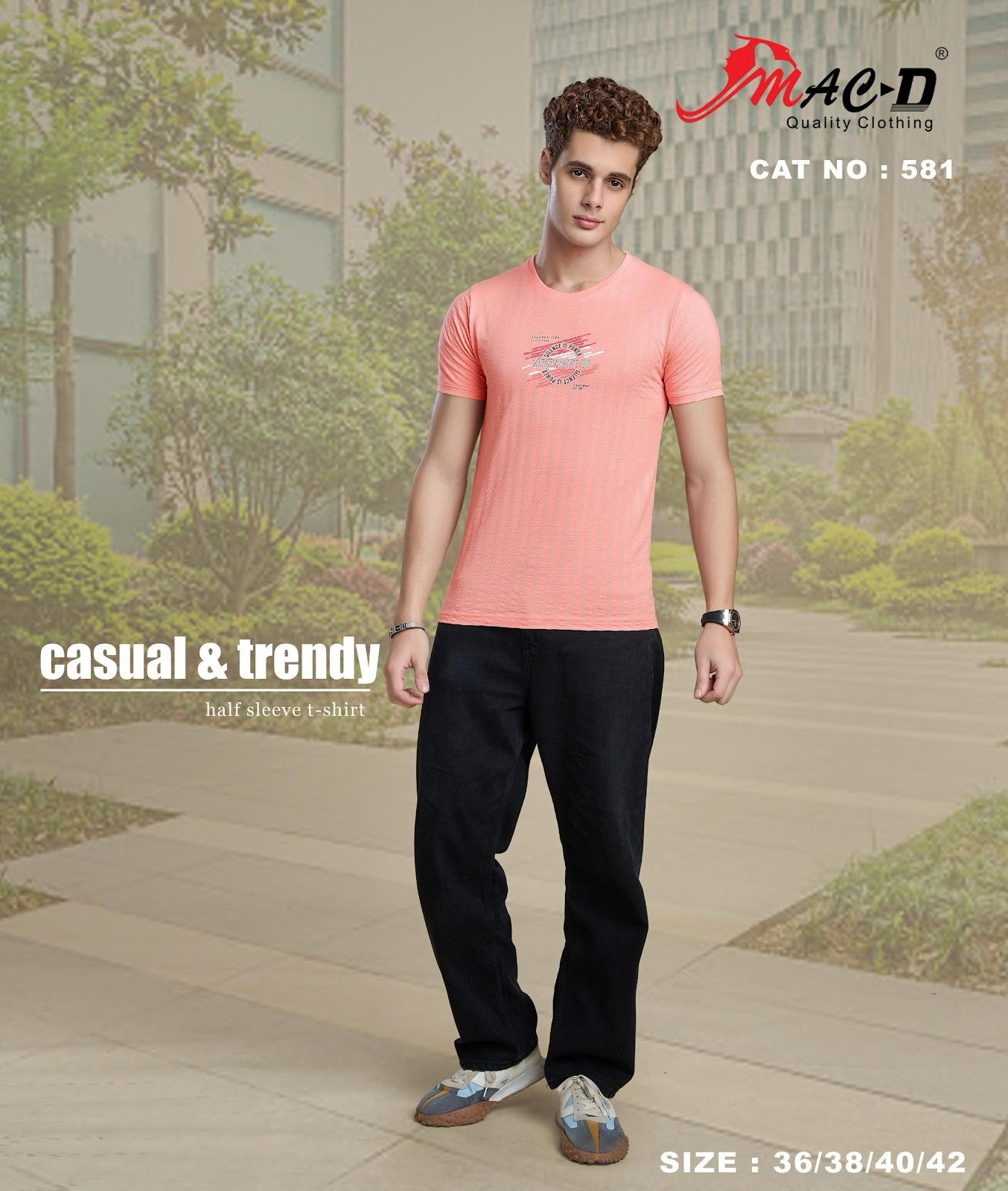 Cat No 581 Mac D Cotton Mens Tshirts Wholesale
