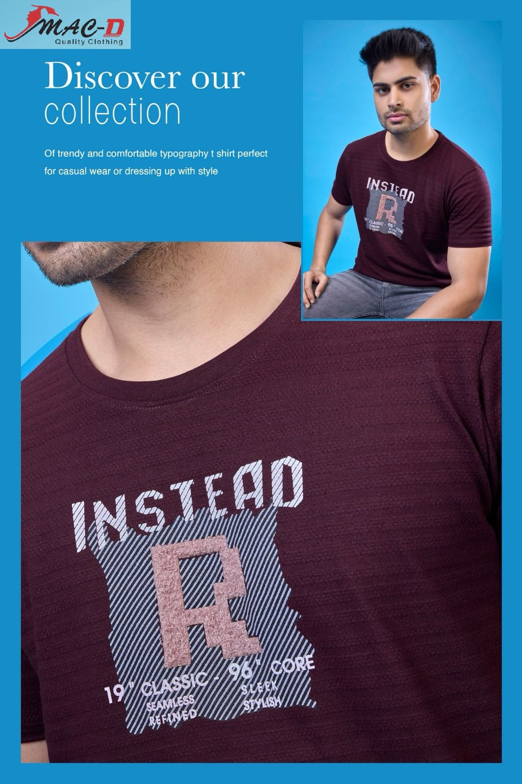 Cat No 583 Mac D Pop Knit Mens Tshirts Exporter