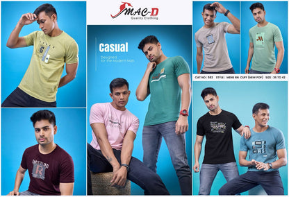 Cat No 583 Mac D Pop Knit Mens Tshirts Exporter