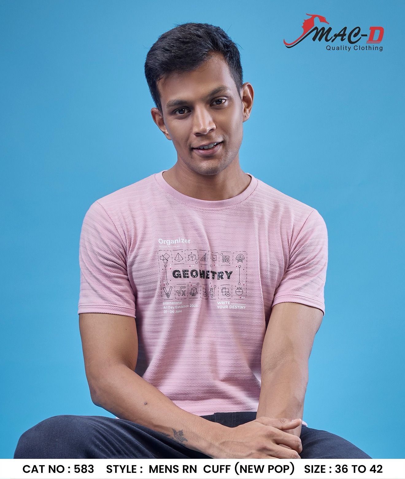 Cat No 583 Mac D Pop Knit Mens Tshirts Exporter