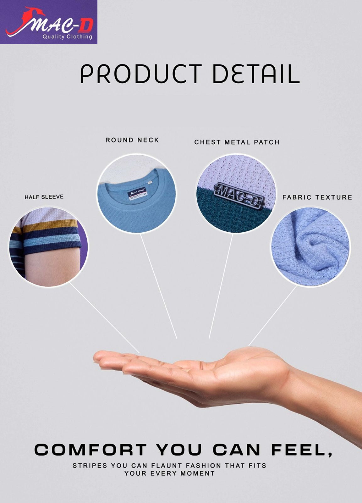 Cat No 594 Mac D Knit Mens Tshirts Wholesaler Ahmedabad