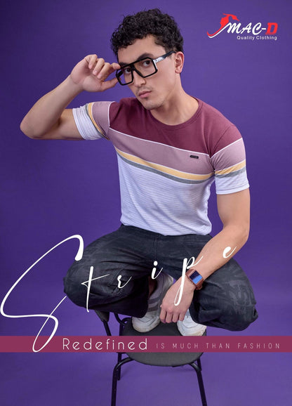 Cat No 594 Mac D Knit Mens Tshirts Wholesaler Ahmedabad