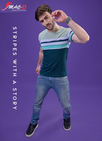 Cat No 594 Mac D Knit Mens Tshirts Wholesaler Ahmedabad